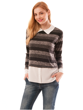 Bluza Dama Stil Camasa Florence Gri Inchis