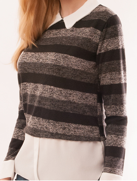 Bluza Dama Stil Camasa Florence Gri Inchis
