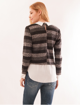 Bluza Dama Stil Camasa Florence Gri Inchis
