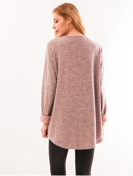 Bluza Dama Cu Model Cu Paiete Hand Roz
