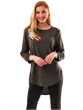 Bluza Dama Cu Model Cu Paiete Hand Verde