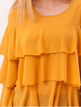 Bluza Dama Cu Volane Angels Mustar