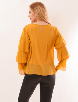Bluza Dama Cu Volane Angels Mustar