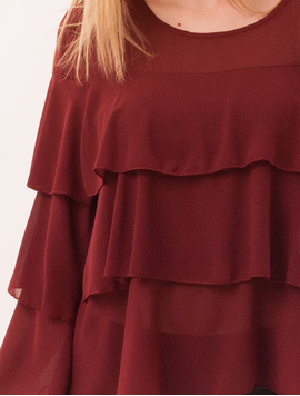 Bluza Dama Cu Volane Angels Grena