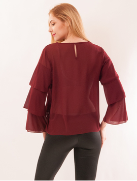 Bluza Dama Cu Volane Angels Grena