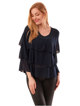 Bluza Dama Cu Volane Angels Bleumarin