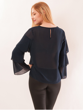 Bluza Dama Cu Volane Angels Bleumarin