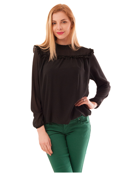 Bluza Dama Din Voal Cu Tunica Islands Neagra