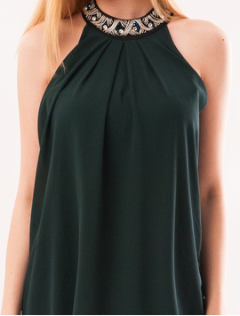 Bluza Dama Fara Maneci Si Aplicatii La Guler Hush Verde
