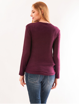 Bluza Dama Cu Fundite Bow Bow Grena
