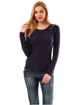 Bluza Dama Cu Fundite Bow Bow Bleumarin