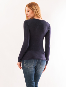 Bluza Dama Cu Fundite Bow Bow Bleumarin