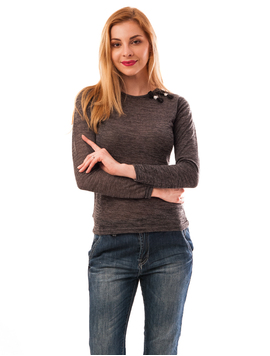 Bluza Dama Cu Fundite Bow Bow Gri Inchis