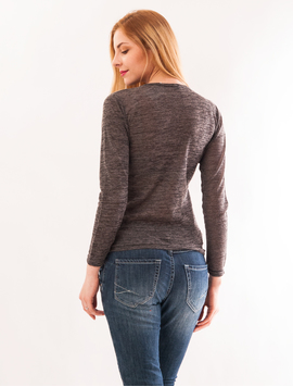 Bluza Dama Cu Fundite Bow Bow Gri Inchis