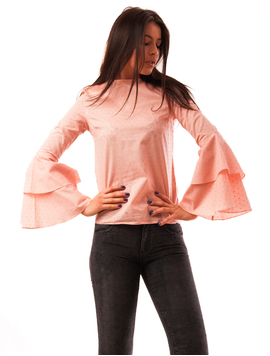 Bluza Dama Cu Maneca Clopot Teen Spirit Roz
