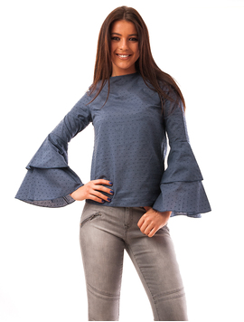Bluza Dama Cu Maneca Clopot Teen Spirit Bleumarin