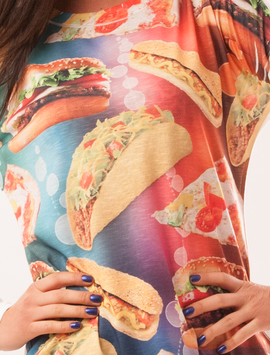 Bluza Dama Fast Food Multicolora