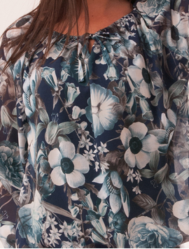 Bluza Dama Cu Model Floral Hurray Bleumarin