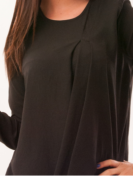 Bluza Dama Cu Pliuri Style Neagra