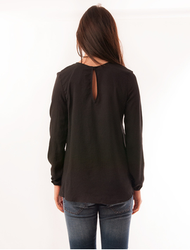 Bluza Dama Cu Pliuri Style Neagra