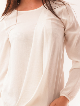 Bluza Dama Cu Pliuri Style Alba