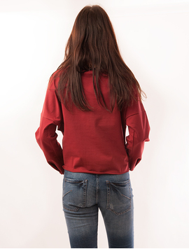 Bluza Dama Uni Cu Maneci Largi Creative Grena