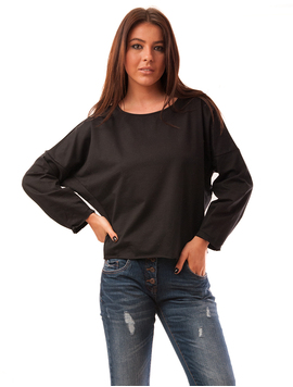 Bluza Dama Uni Cu Maneci Largi Creative Neagra
