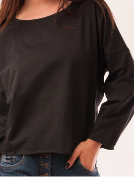 Bluza Dama Uni Cu Maneci Largi Creative Neagra