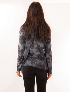 Bluza Dama Cu Flori Mari Leftovers Albastra