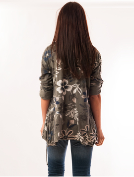 Bluza Dama Cu Model Floral Nudes Kaki