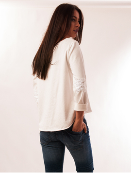 Bluza Dama Cu Steluta Cu Paiete Starshine Alba