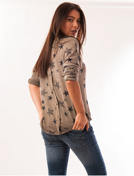 Bluza Dama Cu Stelute Universe Bej