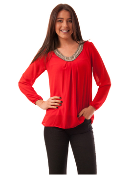 Bluza Dama Cu Decolteu Stralucitor Dancer Rosie