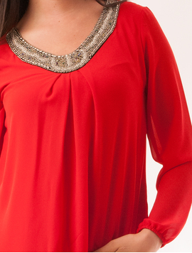 Bluza Dama Cu Decolteu Stralucitor Dancer Rosie