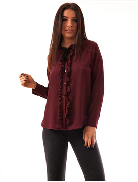 Bluza Dama Cu Strasuri Si Fundita Recall Grena
