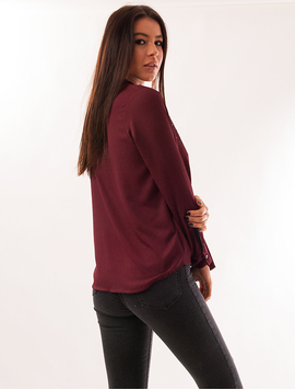 Bluza Dama Cu Strasuri Si Fundita Recall Grena