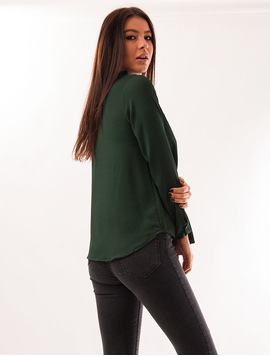 Bluza Dama Cu Strasuri Si Fundita Recall Verde
