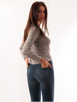 Bluza Dama Cu Model Cirese Summer Gri Inspicat