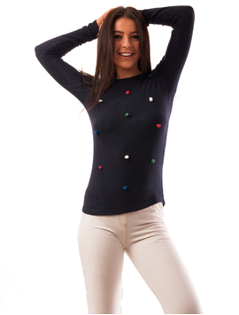 Bluza Dama Cu Bulbi Home Bleumarin
