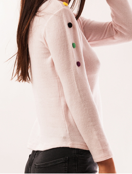 Bluza Dama Cu Nasturi Pe Umeri Work Roz