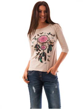 Bluza Dama Cu imprimeu Dreamcatcher Bej