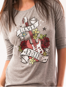 Bluza Dama Cu imprimeu Never Ending Gri