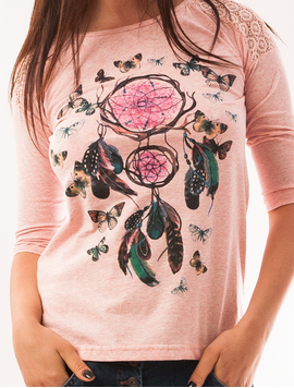 Bluza Dama Cu imprimeu Dreamcatcher Roz