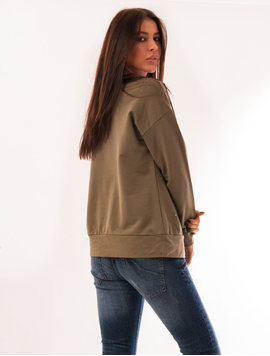 Bluza Dama Cu Strasuri Stars Kaki