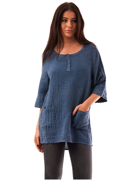 Bluza Dama Cu Buzunare Charge Albastru Deschis