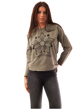 Bluza Dama Cu Bulbi Metalici Reflect Kaki