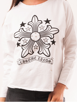 Bluza Dama Cu Bulbi Metalici Reflect Alba