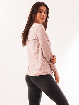 Bluza Dama Cu Aplicatii Cu Strasuri Relief Roz