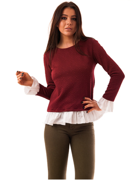 Bluza Dama Cu Volanas La Baza Discovery Grena