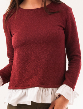Bluza Dama Cu Volanas La Baza Discovery Grena